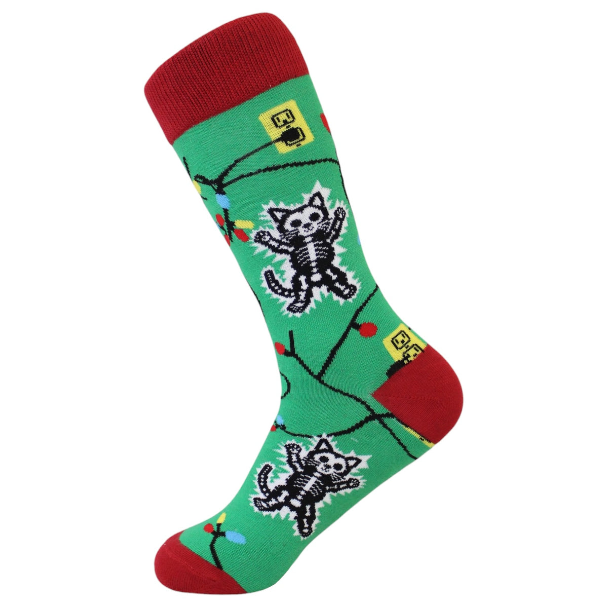 Calcetín Electro Gatito Navideño
