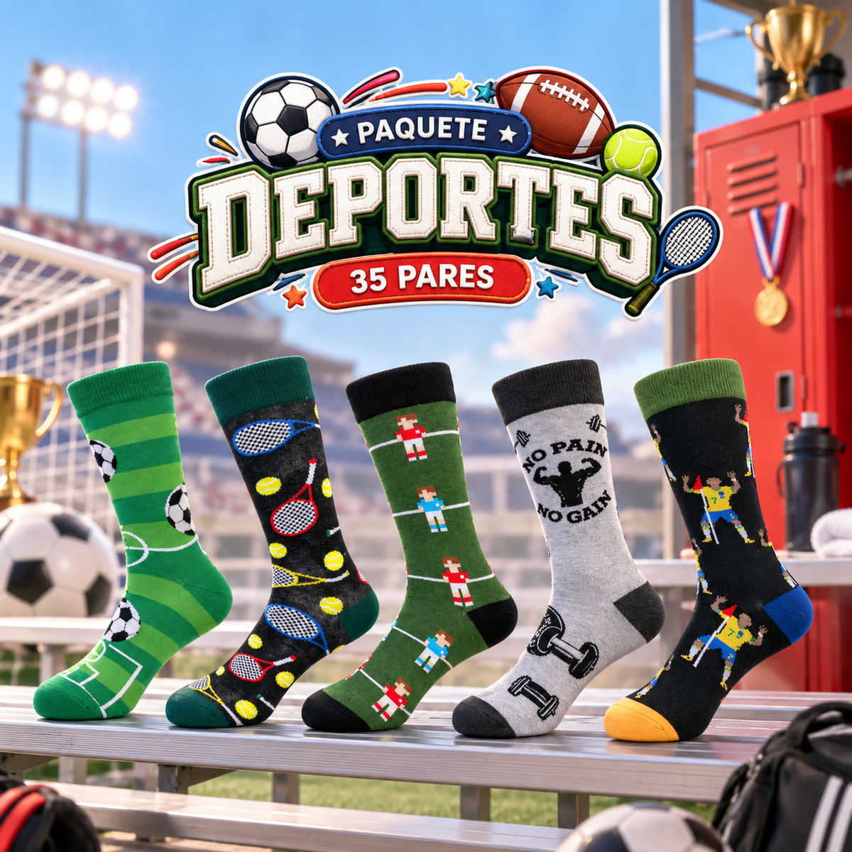 Paquete Deportes|35 pares